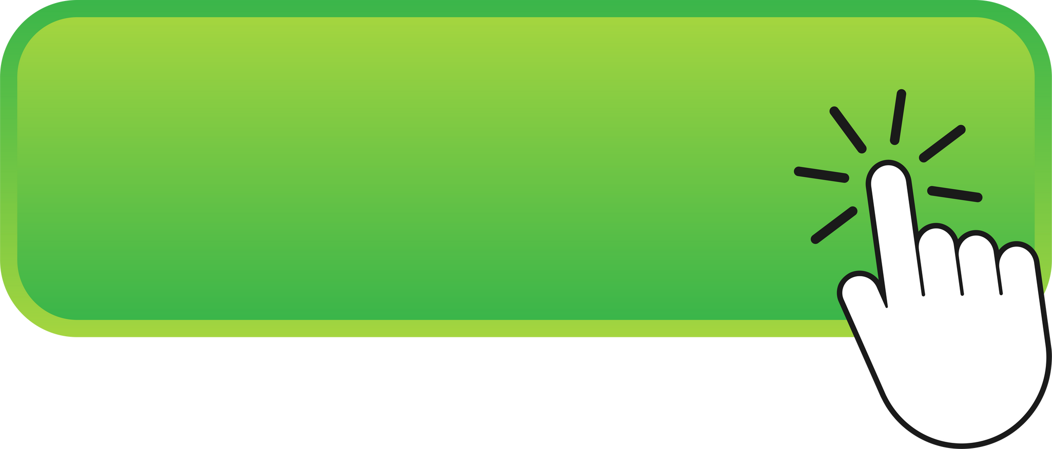 Interactive Buttons Set with Clicking Hand Icons -  User Interface Elements